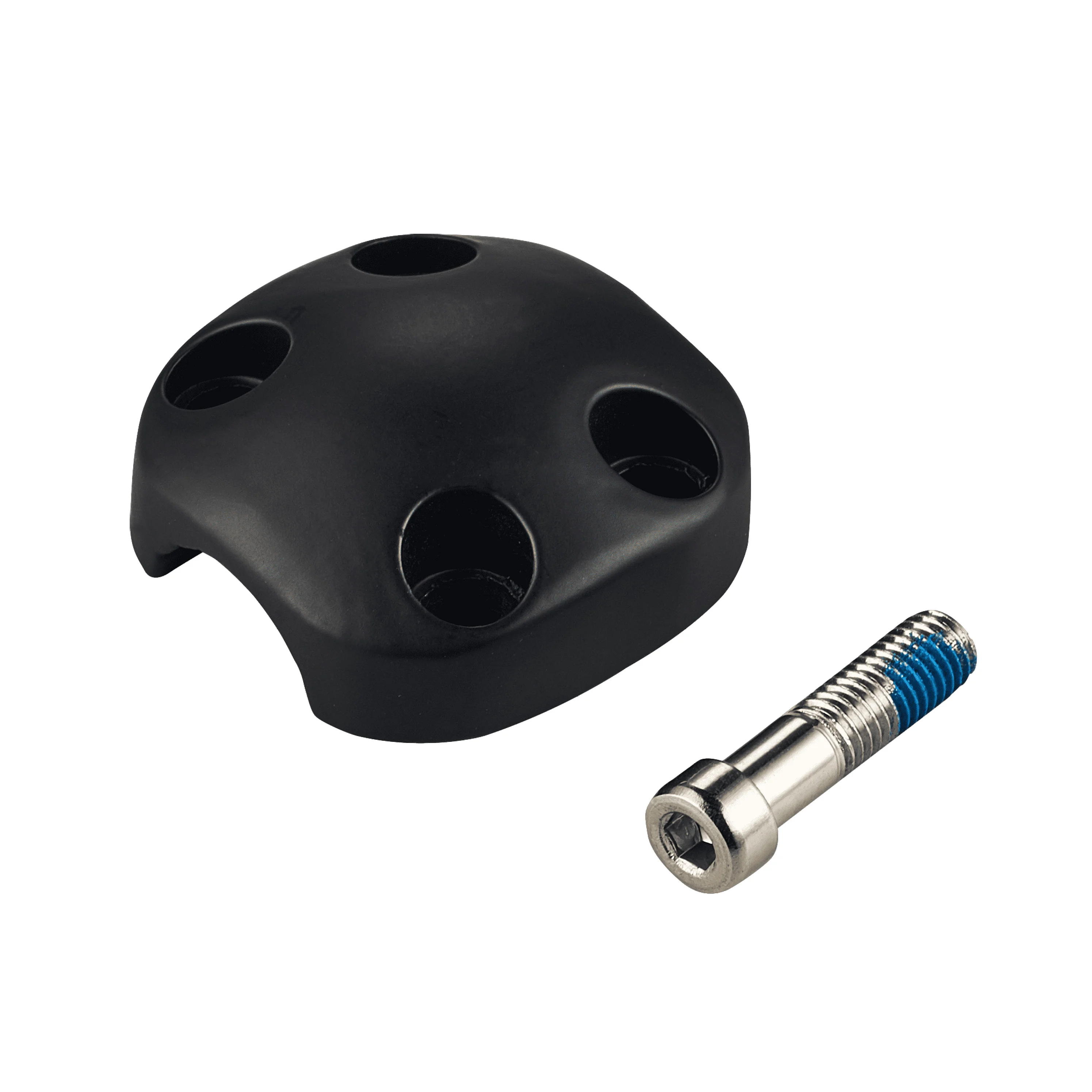 Micro Suspension Handle bar Cap with Screws: Black - Image 2