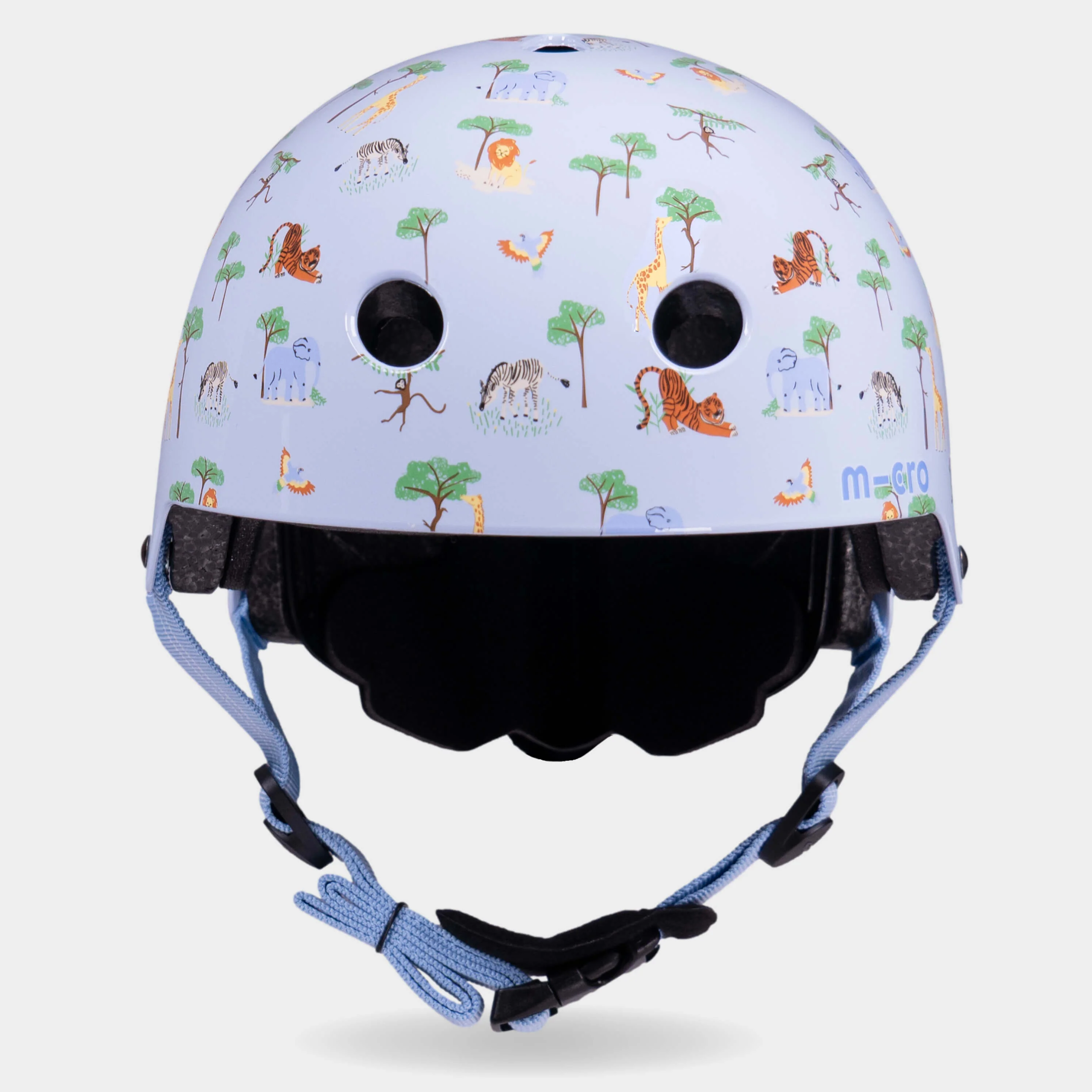 Printed Helmet For Bike and Scooters: Blue Safari - Image 5
