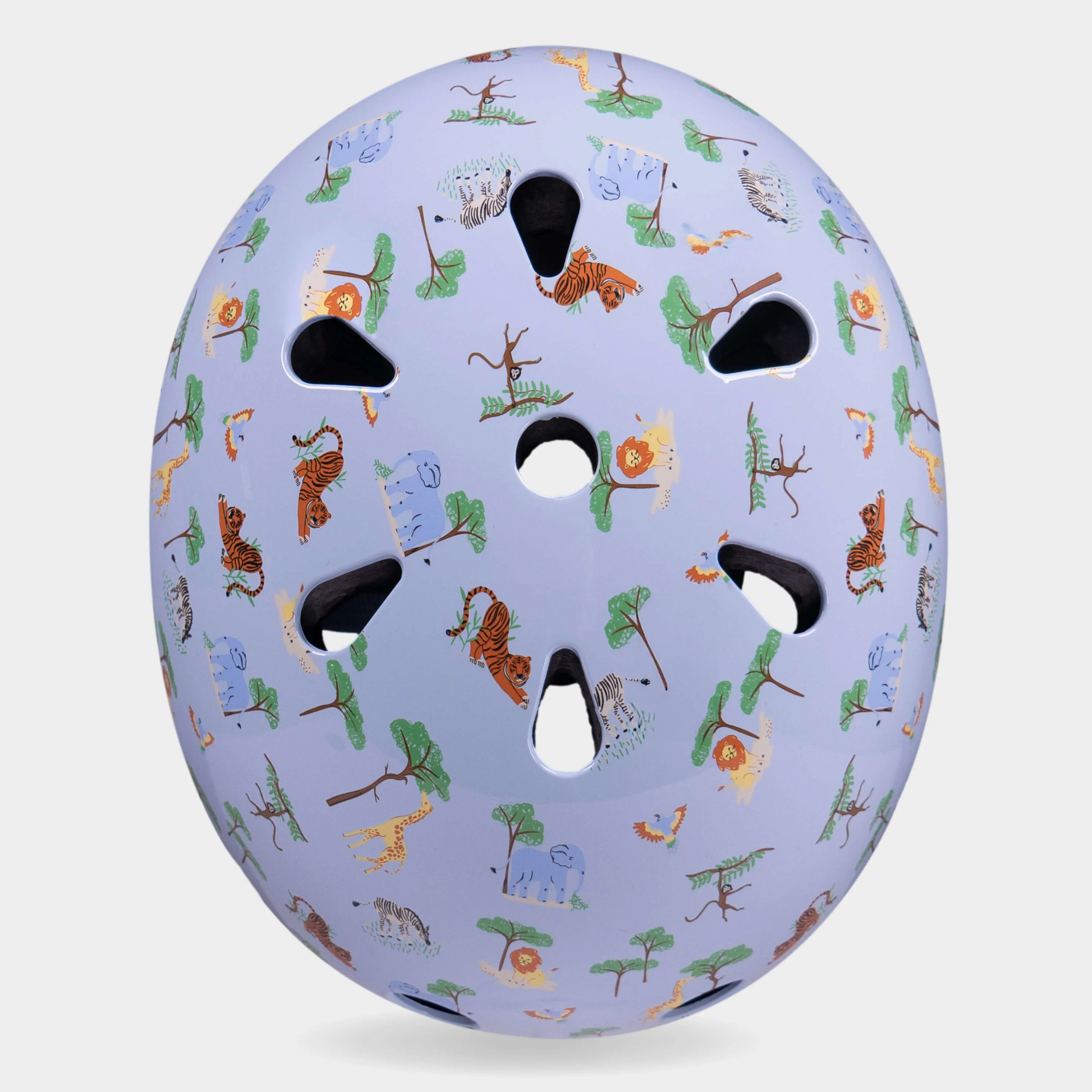 Printed Helmet For Bike and Scooters: Blue Safari - Image 6