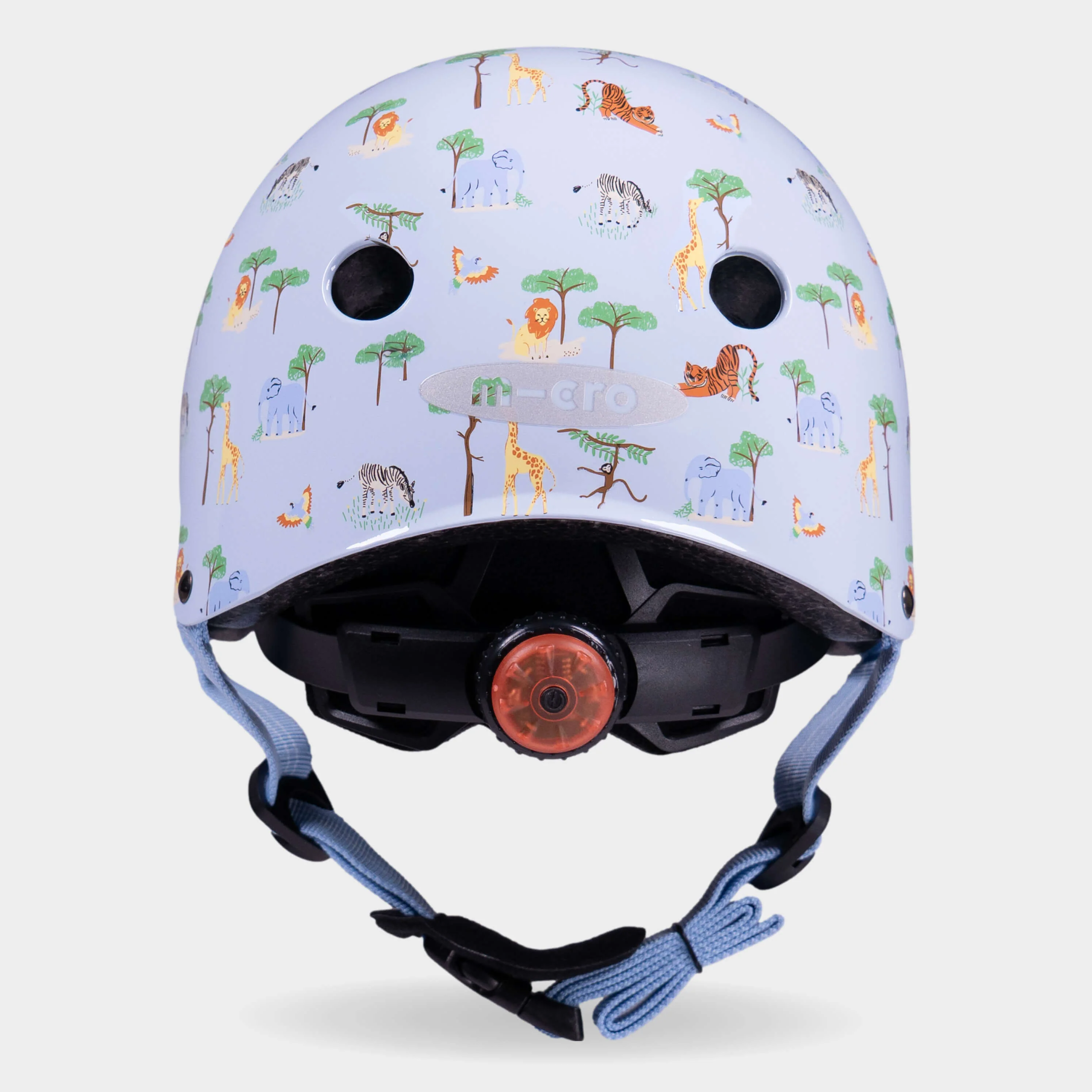 Printed Helmet For Bike and Scooters: Blue Safari - Image 8