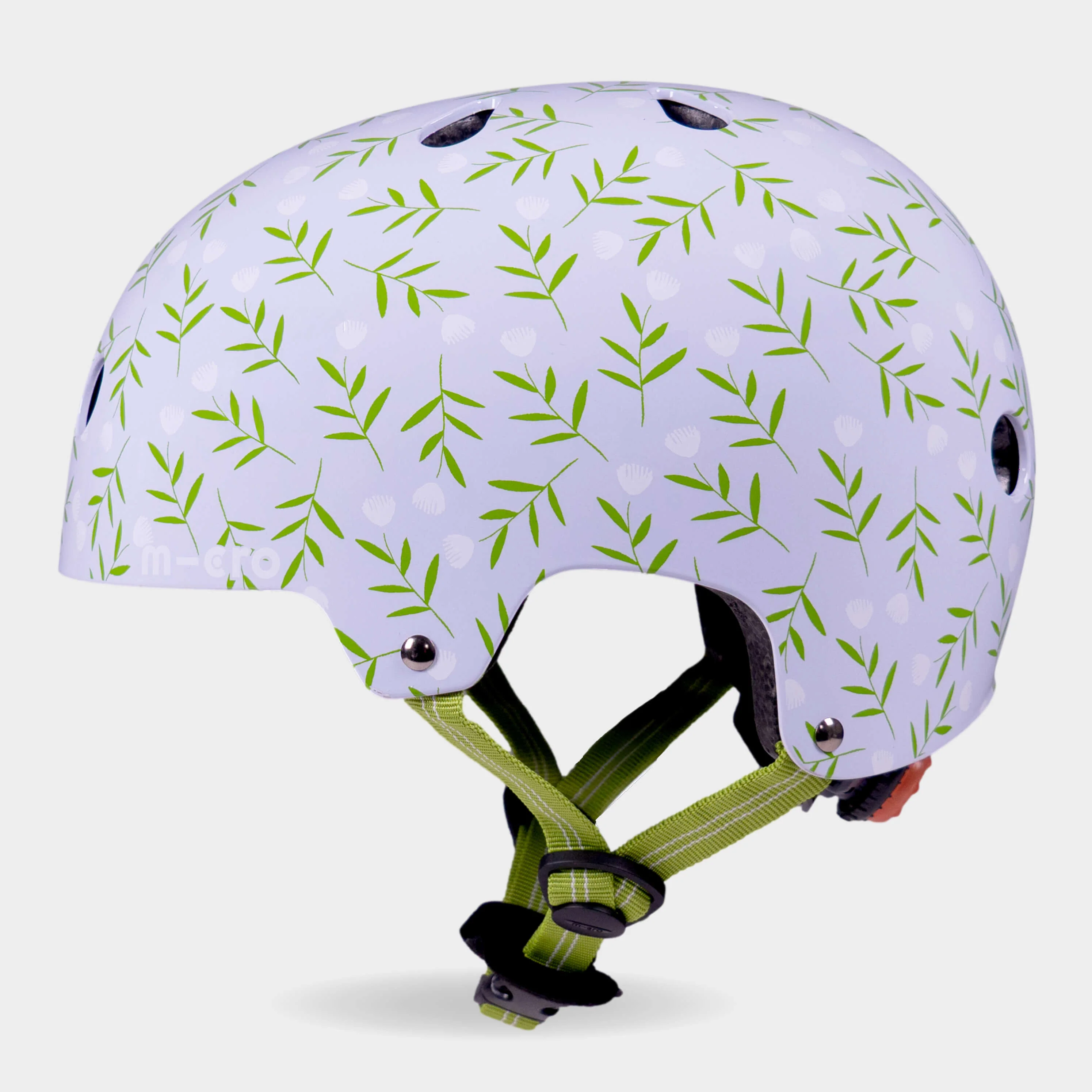 Printed Helmet For Bikes and Scooters: Blue Flower - Image 4
