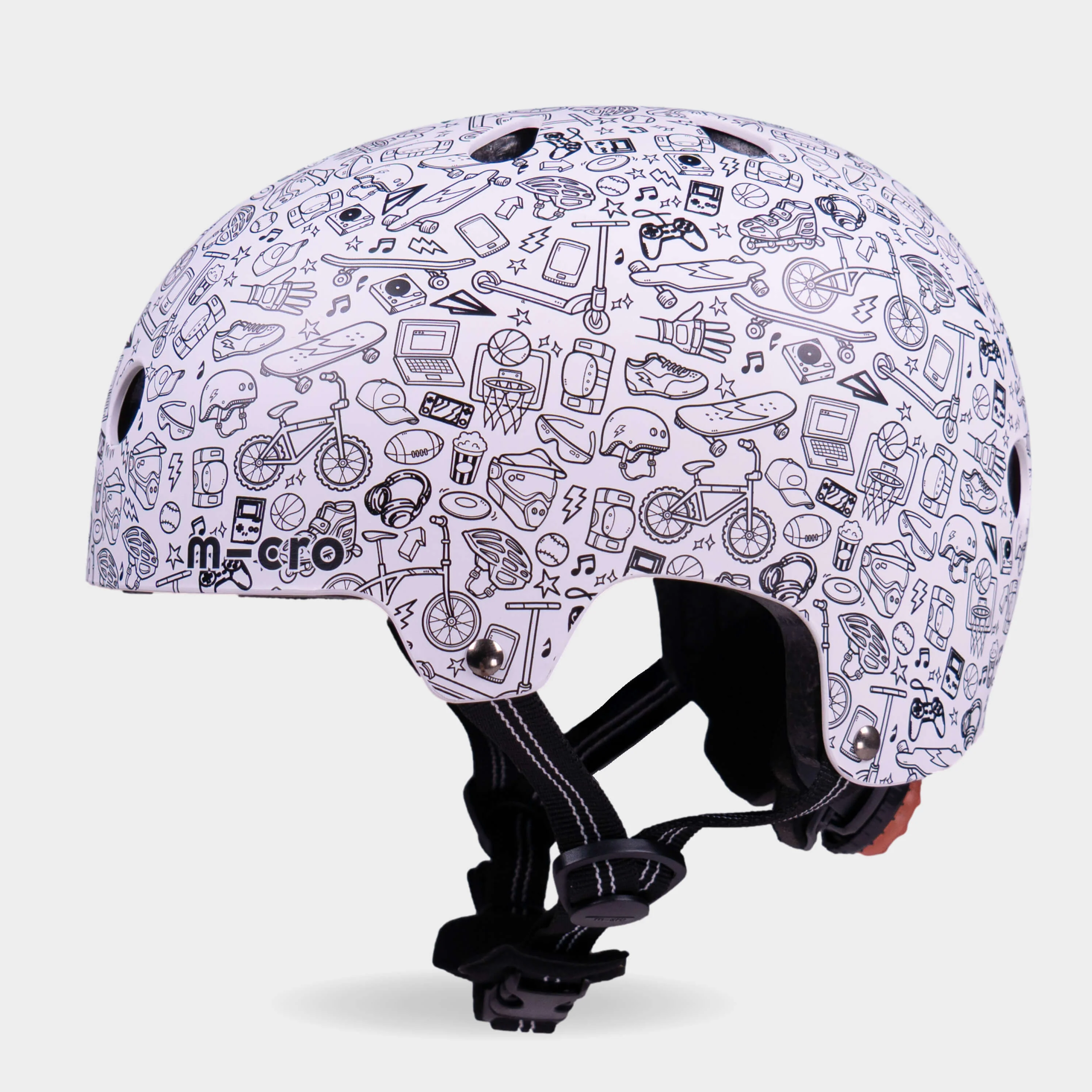 Printed Helmets for Bike and Scooters: Doodle - Image 5