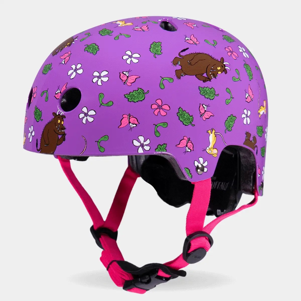 Printed Helmets for Bikes and Scooters: Gruffalo Purple - Image 3