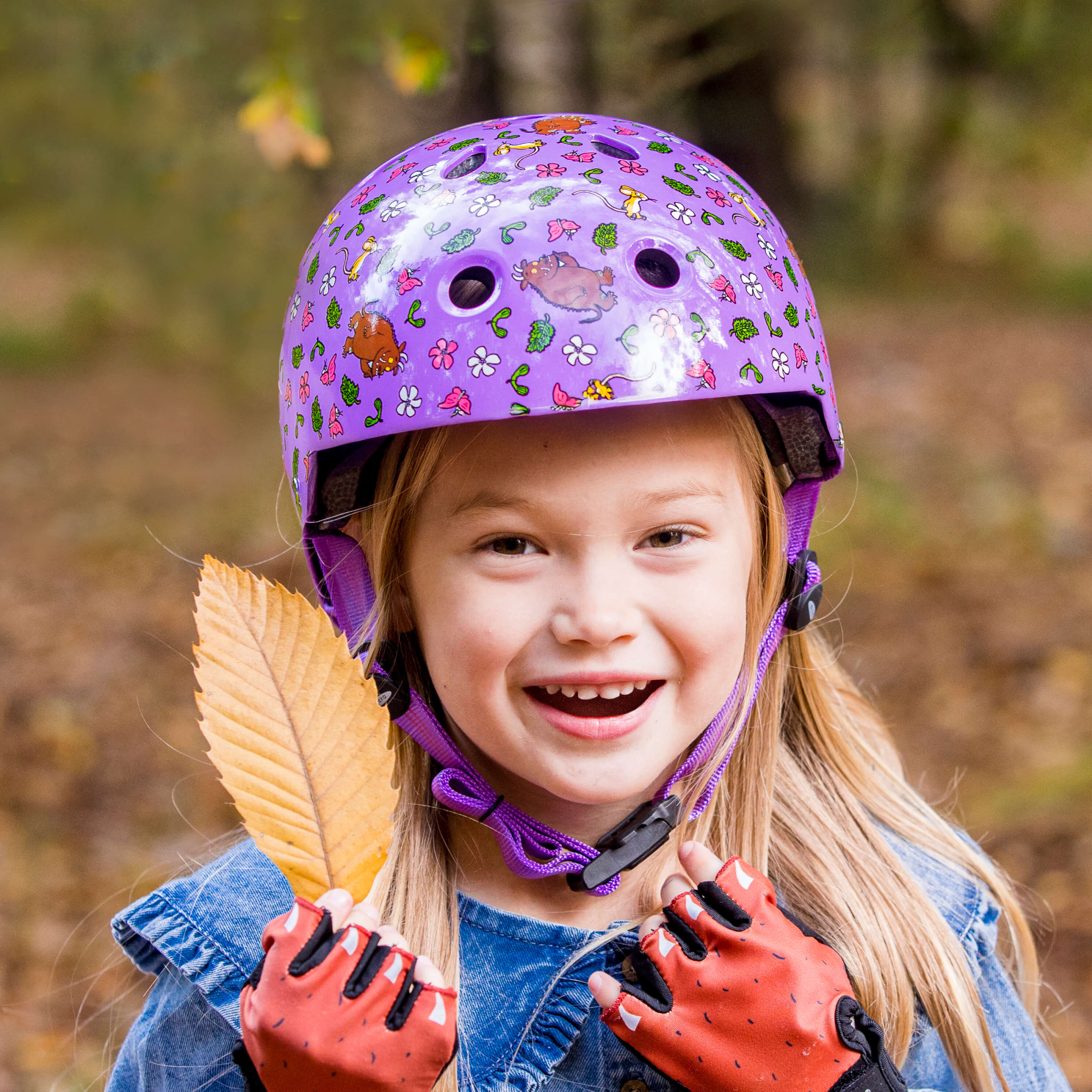 Printed Helmets for Bikes and Scooters: Gruffalo Purple - Image 4