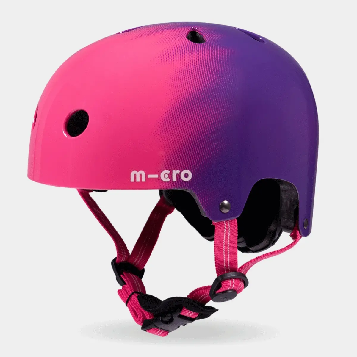 Printed Helmet for Bikes and Scooters: Ombre Purple/Pink - Image 3
