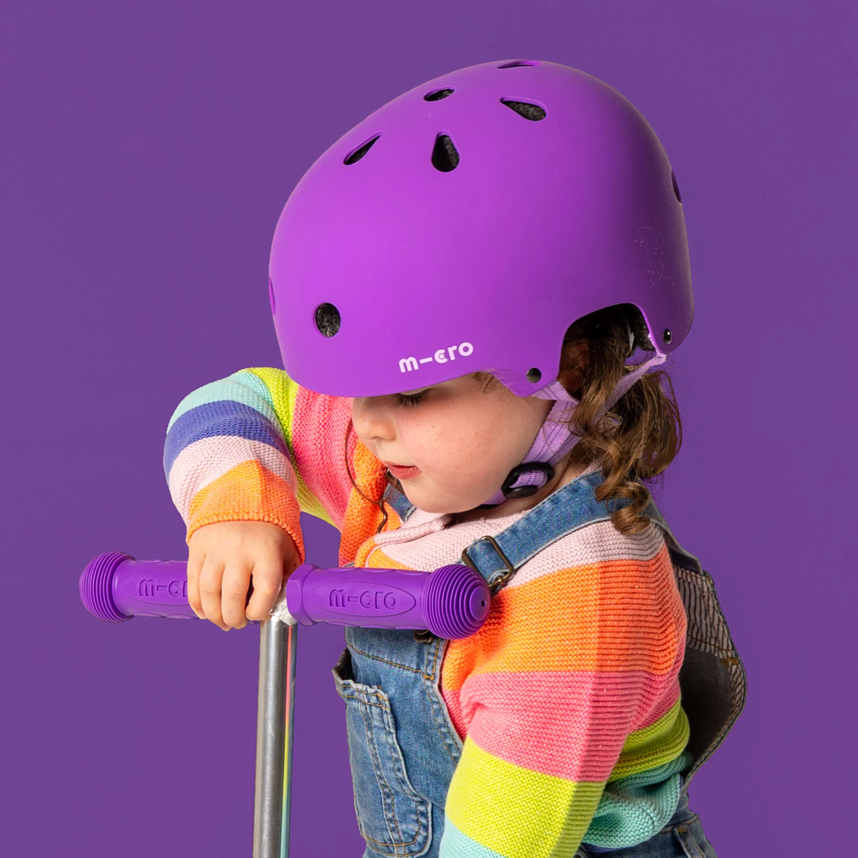 Plain Helmet for Bike and Scooters: Purple - Image 6