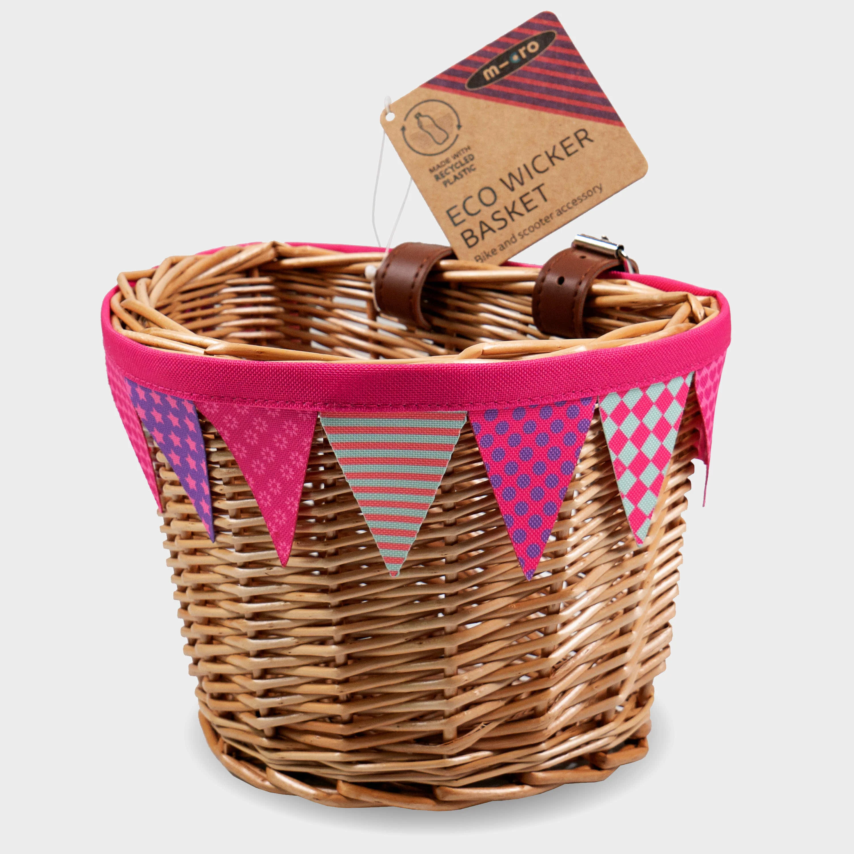 Wicker Basket: Pink - Image 3