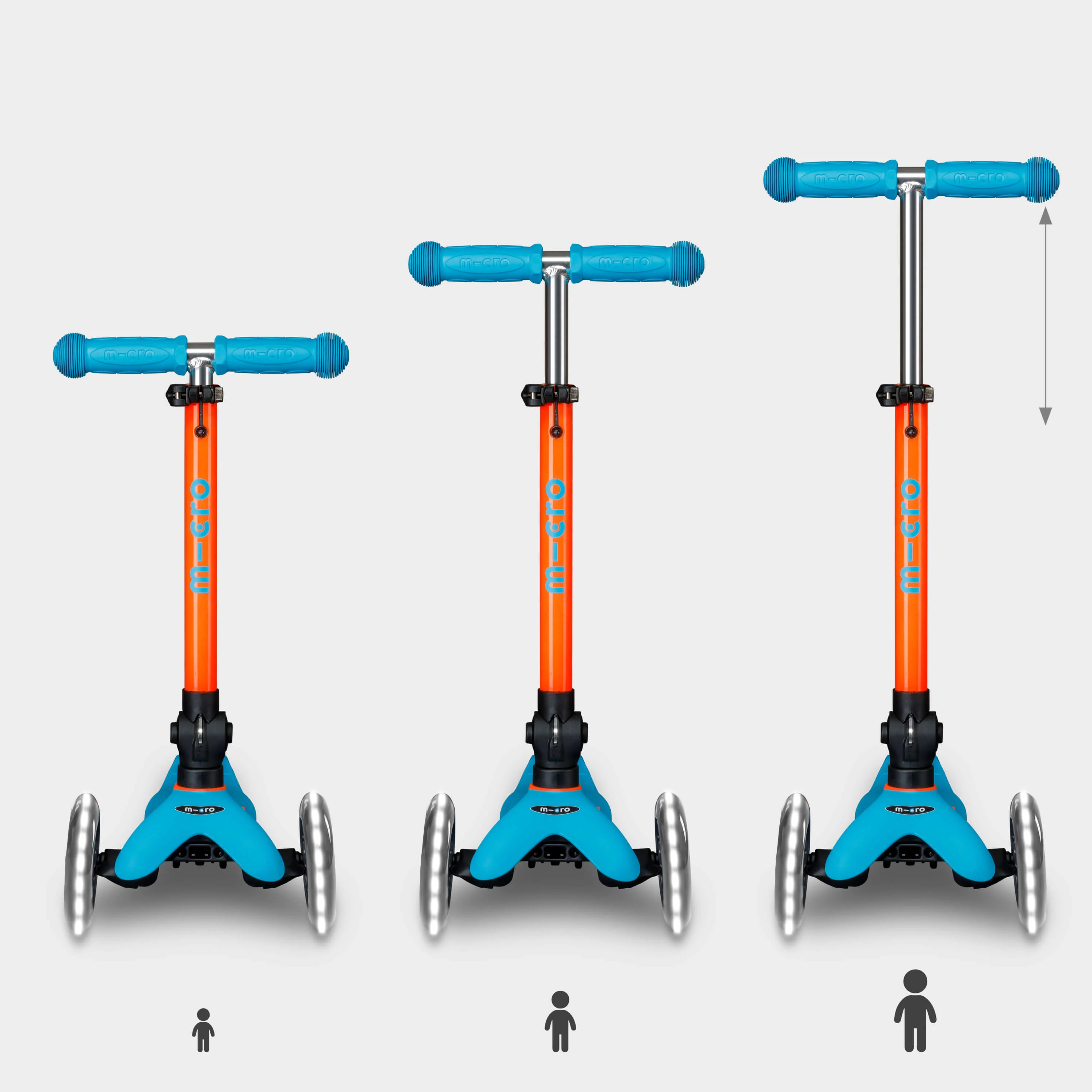 Mini Micro Foldable LED: Neon Orange/Aqua - Image 5