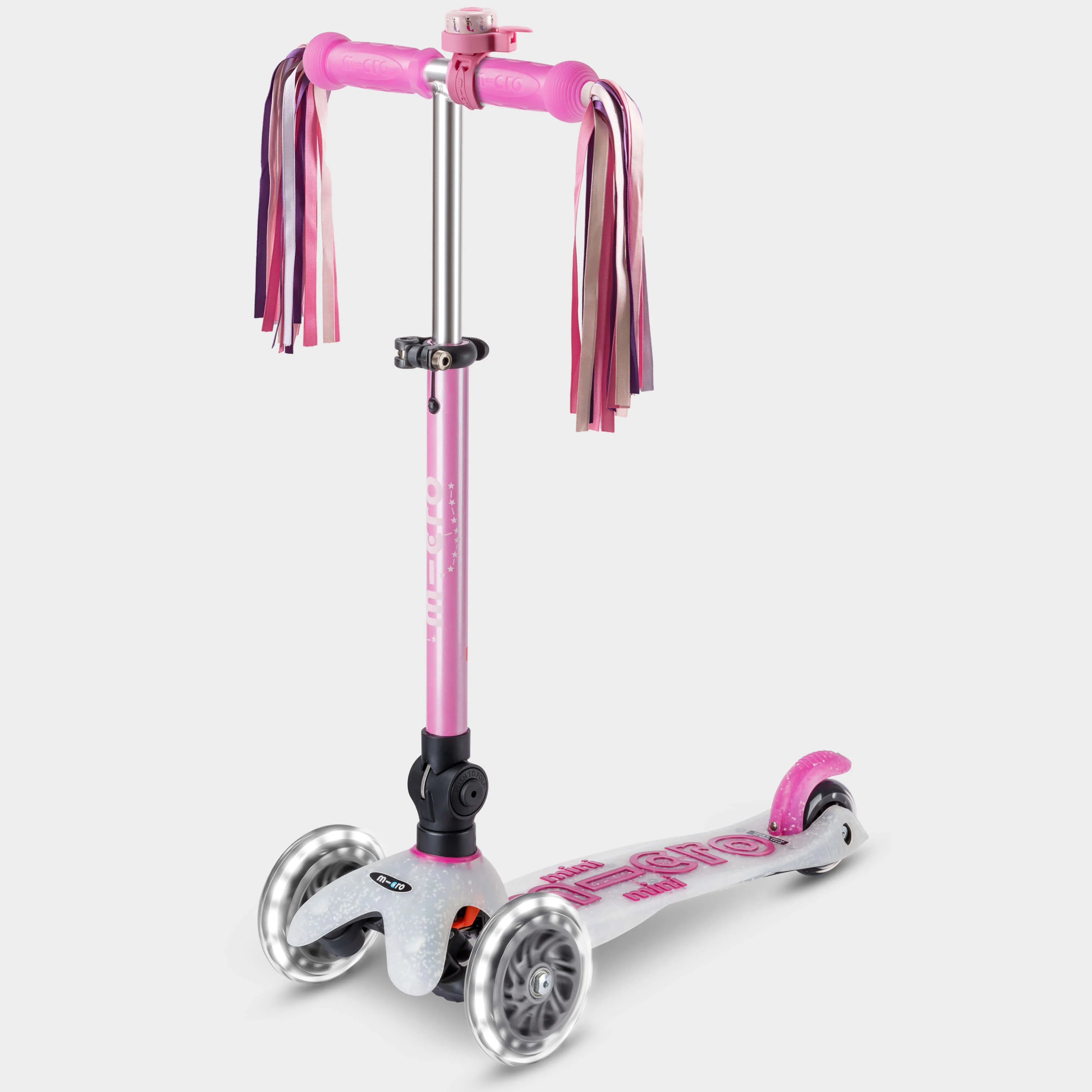 Mini Micro Foldable Orion LED Scooter: Pink - Image 11